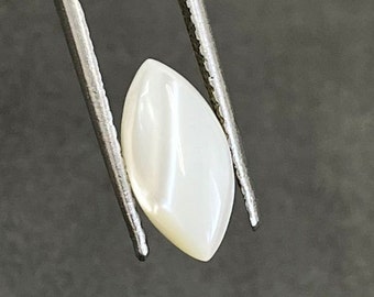 6PCS Natural Mother of Pearl , Marquise Shape Cabochon, Loose Natural Gemstone, Mother of Pearl 5mmx10mm to 7mmx14mm for Jewelry Making