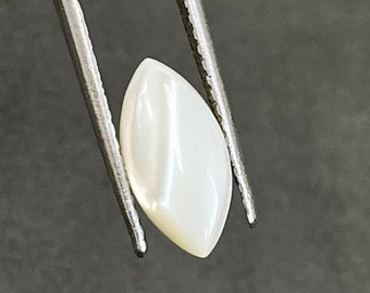 6PCS Natural Mother of Pearl , Marquise Shape Cabochon, Loose Natural Gemstone, Mother of Pearl 5mmx10mm to 7mmx14mm for Jewelry Making