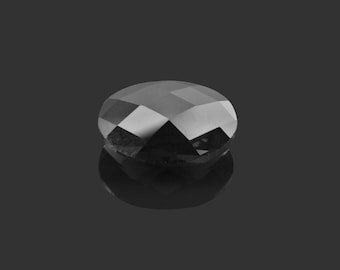 Black Double Faceted Cut Oval Cubic Zirconia , Loose Gemstone (3x5mm to 13x18mm)