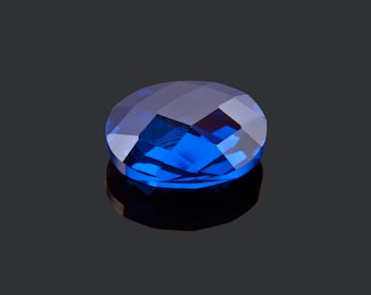 Sapphire Double Faceted Cut Oval Cubic Zirconia , Loose Gemstone (3x5mm to 13x18mm)