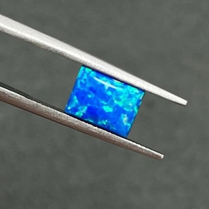 Lab-Grown Opal Rectangular Cabochon, Lab Created Opal, Rectangular Shape Opal Cabochons , Blue Opal Gemstone Amazing Quality 5x7mm, 8x10mm