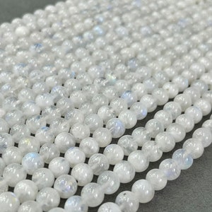 Superior Quality Moon Stone, Natural Round loose beads with Highly Polished, Smooth, Shiny Surface for Jewelry Making, 4mm 6mm 8mm 10mm.