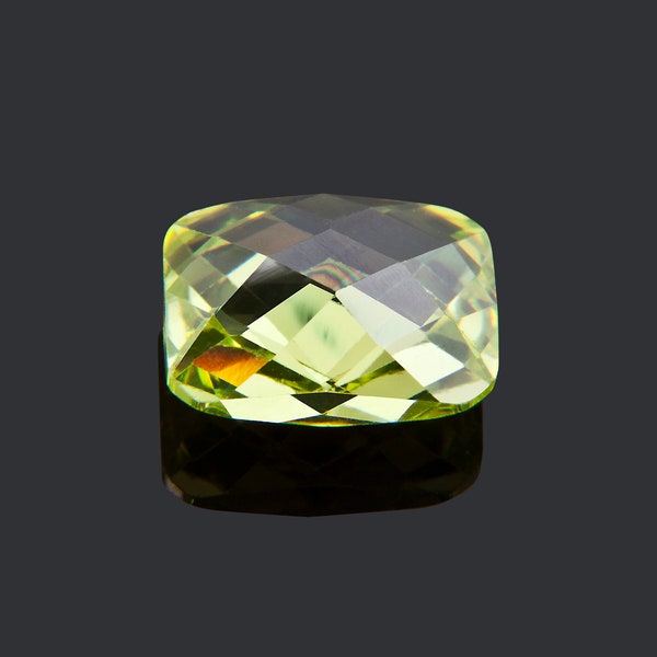 Double Side Peridot Gemstone, Octagon Double Faceted Cut, Cubic Zirconia Stone, Loose Gemstone, 3x5mm to 13x18mm for jewelry Making.