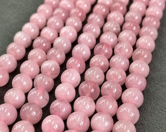 Superior Quality Rose Quartz, Natural Round loose beads with Highly Polished, Smooth, Shiny Surface for Jewelry Making, 4mm 6mm 8mm 10mm.