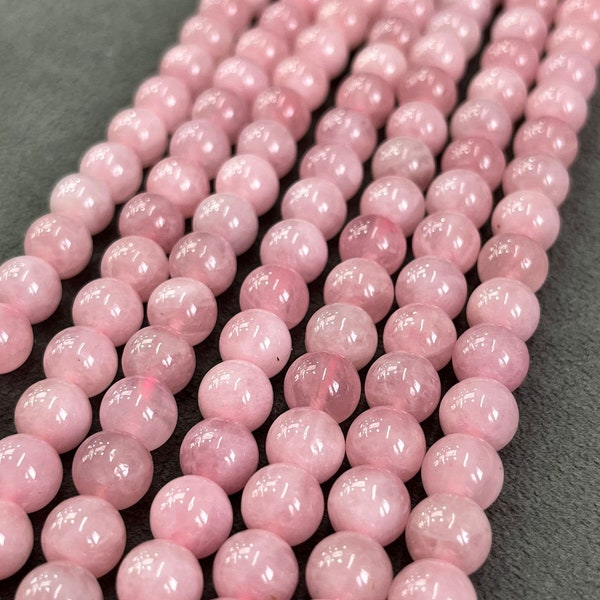 Superior Quality Rose Quartz, Natural Round loose beads with Highly Polished, Smooth, Shiny Surface for Jewelry Making, 4mm 6mm 8mm 10mm.