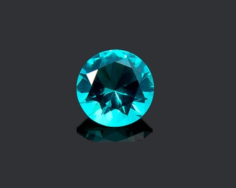 Okrągły, brylantowy, zielony nanokryształ Paraiba, kamienie szlachetne hodowane w laboratorium, odporny na ciepło Paraiba 4 mm–11 mm