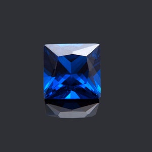 Square Shape Sapphire Spinel Color, Cubic Zirconia (CZ), Square Brilliant Cut, Loose Stones, Perfect Colors & Quality 2.5x2.5mm-15x15mm