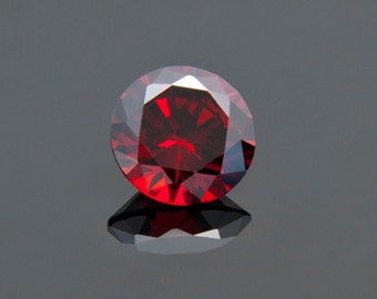 Round Shape Garnet Red Color, Cubic Zirconia (CZ), Round Brilliant Cut, Loose Stones, Perfect Colors & Quality, 1mm-15mm For Jewelry Making