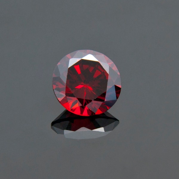 Round Shape Garnet Red Color, Cubic Zirconia (CZ), Round Brilliant Cut, Loose Stones, Perfect Colors & Quality, 1mm-15mm For Jewelry Making