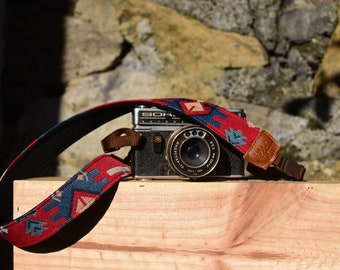 iMo Red Navajo camera strap suits for DSLR / SLR with quick release buckles