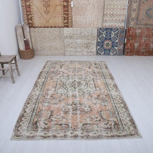 Muted Rug 5x9, Anatolian Rug, 5x9 Rug, Turkish Vintage Rug, Vintage Turkish Rug,Oushak Vintage Rug,Turkish Rug,Vintage Rug,Faded Rug,28117