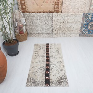 Vintage Turkish Oushak Rug: Faded Anatolian Pastel Rug, 3x5