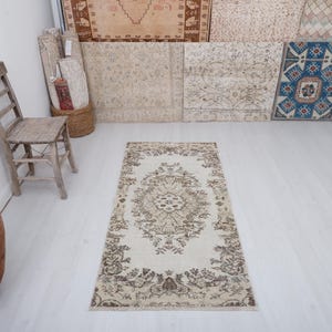 Turkey Oushak Rug, Colorful Rug, 3x6 Rug,Kids Rug,Muted Rug,Pastel Rug,Soft Vintage Rug,Turkish Rug,Vintage Rug,Oushak Rug,Natural Rug,26442