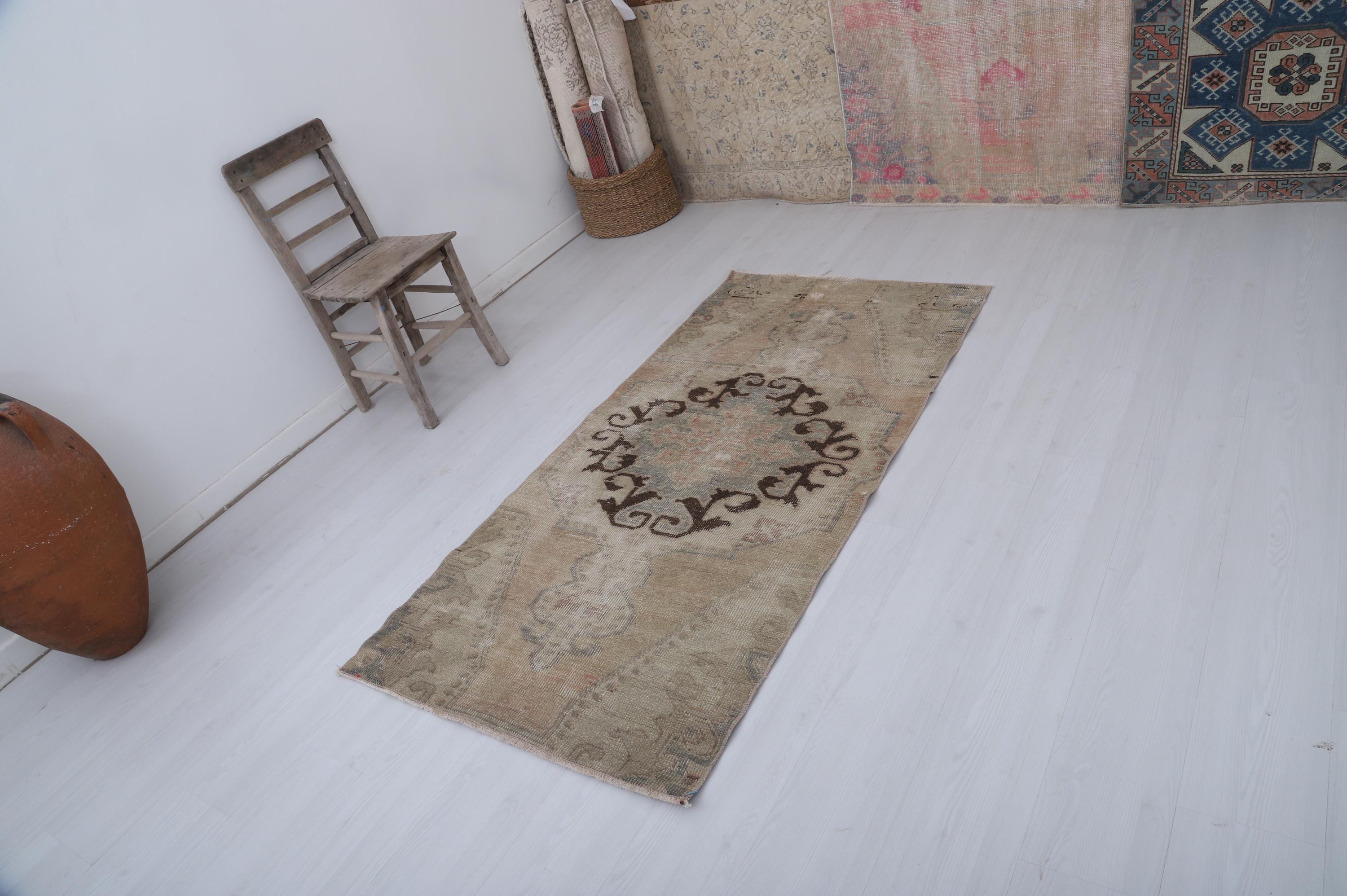 Small Size Rug, Turkish Vintage Rug, 3x6 Wool Rug, Vintage Rug