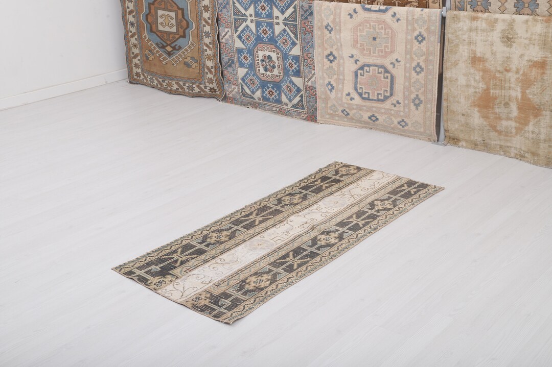 Turkey Vintage Rug, 2x5 Soft Rug, Natural Rug,faded Rug,boho Rug,living ...