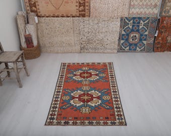 3 x 6 tapis vintage en laine turque : tapis bohème anatolien