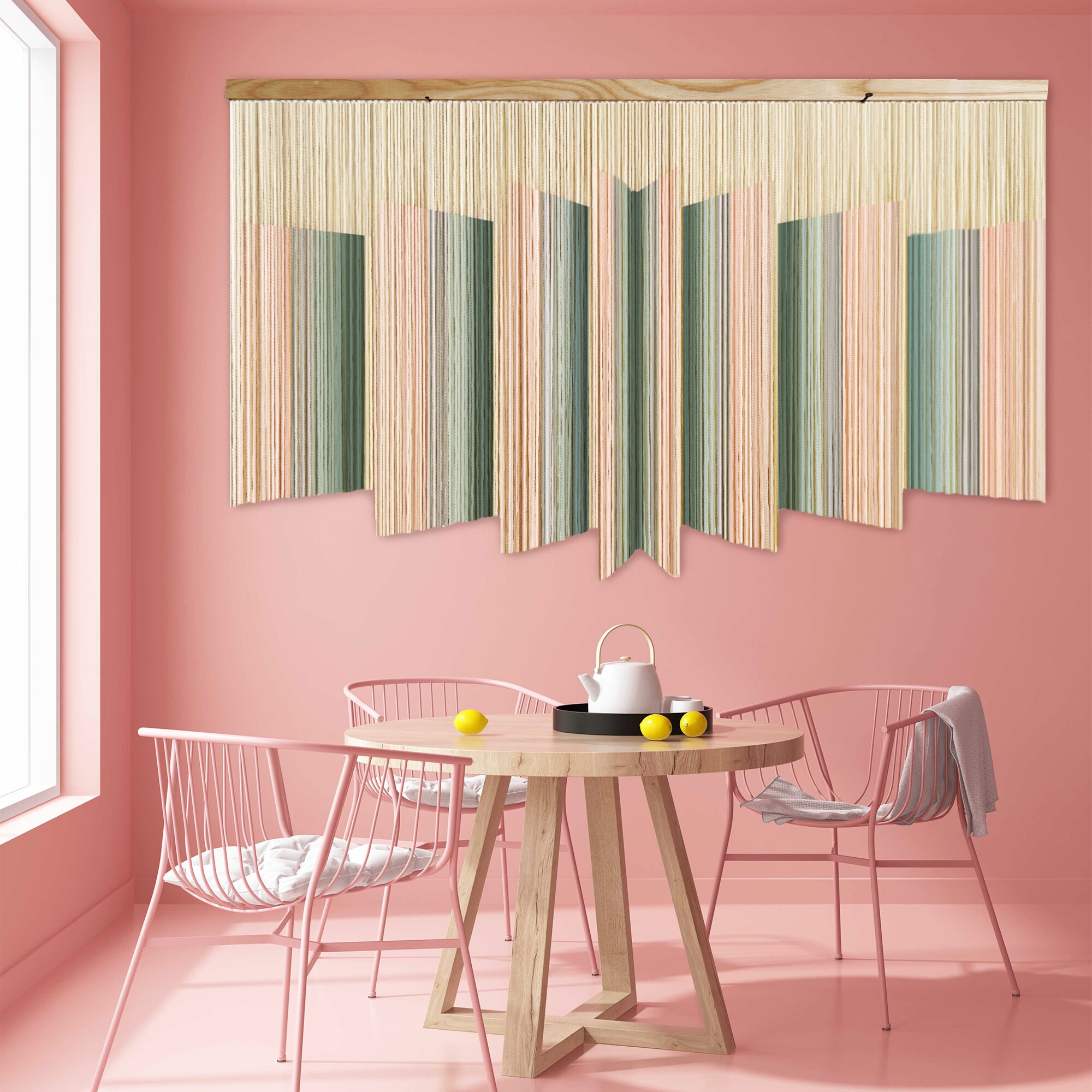 Modern Textile Art Wall Decor Macrame Wall Hanging Farmhouse Etsy