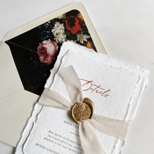 Foil and letterpress wedding invitation SINGLE SAMPLE ONLY, Letterpress wedding stationery, foil wedding invites, luxury wedding invite image 2