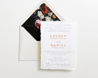 Foil and letterpress wedding invitation *SINGLE SAMPLE ONLY*, Letterpress wedding stationery, foil wedding invites, luxury wedding invite