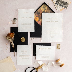 No. 1 Invitación de boda *SOLO MUESTRA ÚNICA*, Papelería de boda Letterpress, invitaciones de boda de papel de aluminio, invitaciones de boda de lujo, tipografía