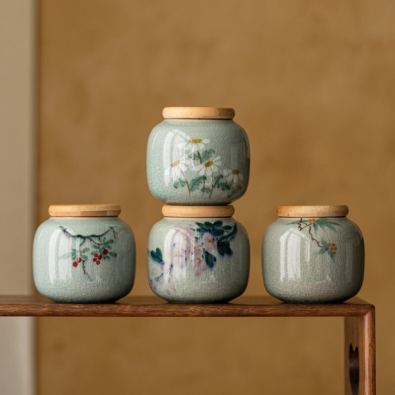 J051 Ceramic Tabletop Tea Jar Set Kitchen Accessories Home Decor Wholesale  Porcelain Butterfly Pattern Jar with Lid - China Ceramic and Decoracion De  Hogar price