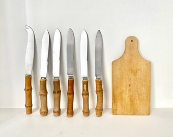French Cutting Board w/ Horn Handle Cheese Knife - Etsy 日本