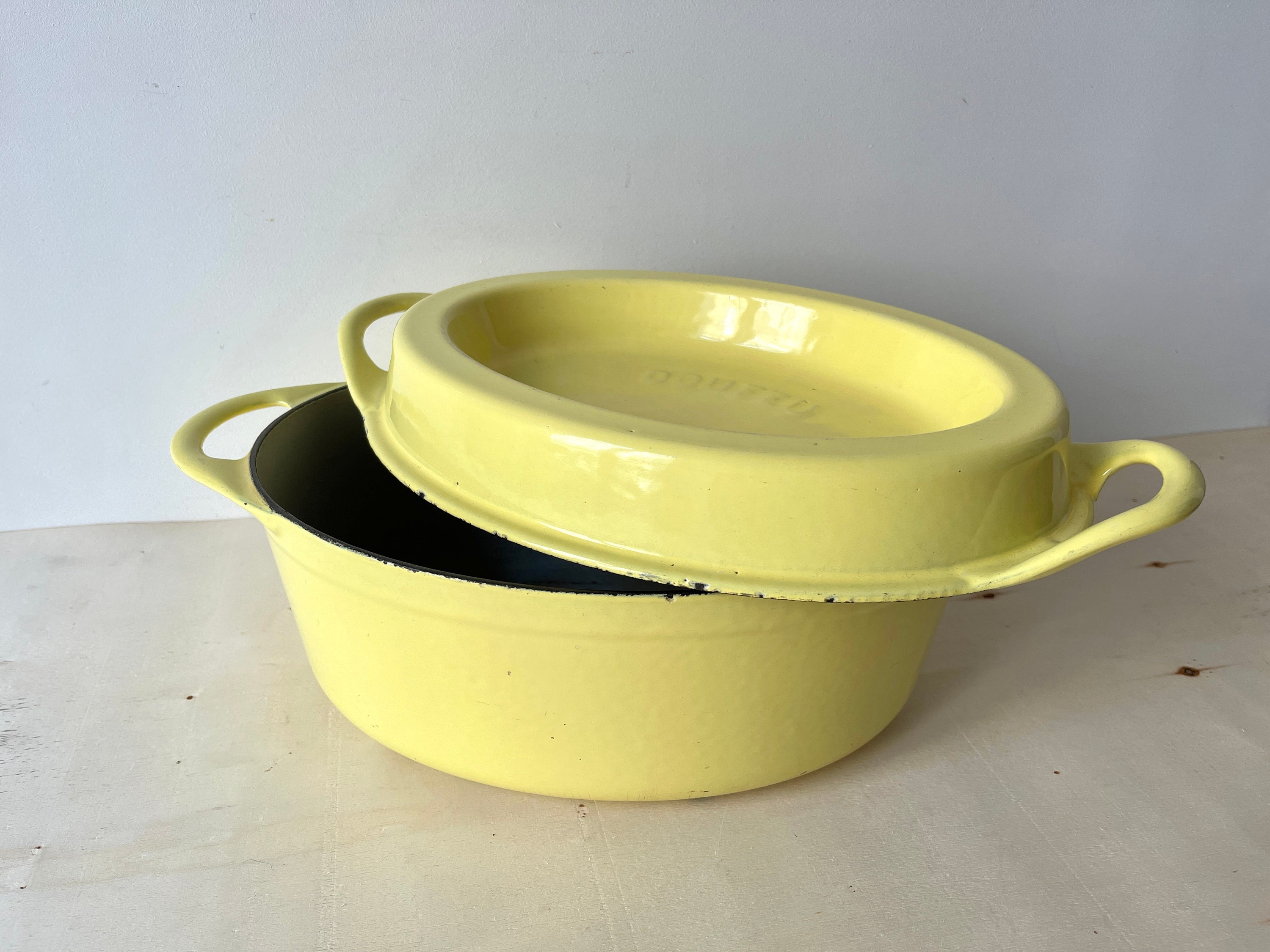 Cocotte Le Creuset Doufeu Coutances N°26 Fonte émaillée Jaune Safran 5,3L Gaz