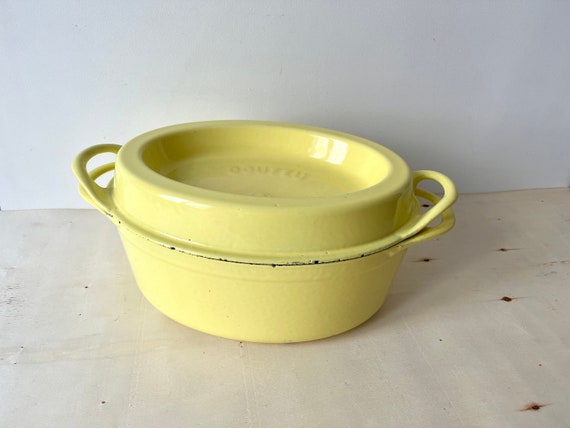 50s Cast Iron Cocotte DOUFEU Cousances France 12 Inches