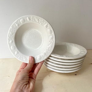 Set di 7 ciotole da frutta Quadrifoglio di Franco Giorgi vintage 1980, piccole ciotole in ceramica italiana