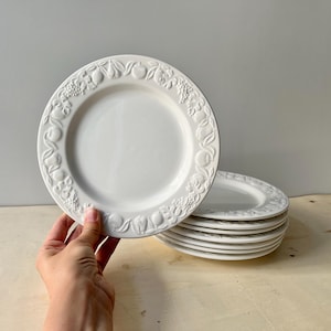 Set di 8 piatti da dessert Quadrifoglio di Franco Giorgi, ceramiche vintage a forma di frutta, 1980