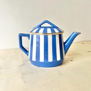 Antique French FOX TROTT Teapot by Sarreguemines 1930s, Art Deco