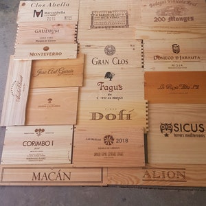 1 meter x 1 meter of wine crate panels, wood vinyl from major wineries, panels of various sizes image 2