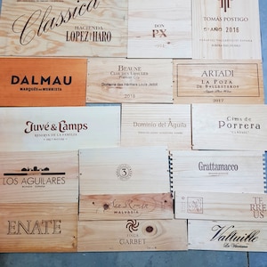 1 meter x 1 meter of wine crate panels, wood vinyl from major wineries, panels of various sizes image 6