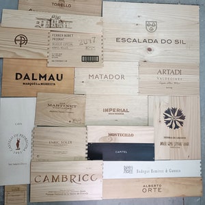 1 meter x 1 meter of wine crate panels, wood vinyl from major wineries, panels of various sizes image 7
