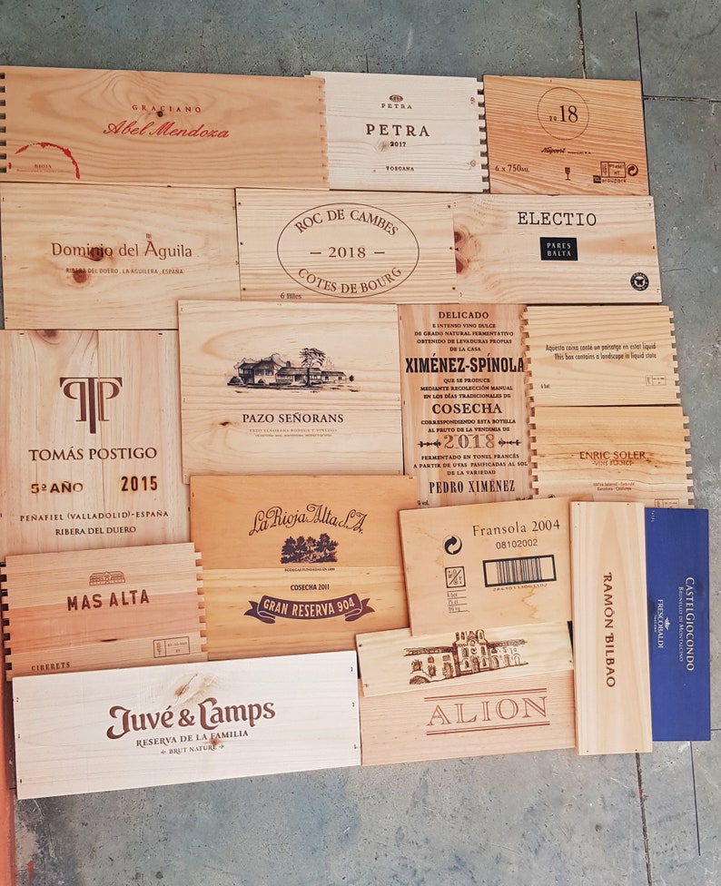 1 meter x 1 meter of wine crate panels, wood vinyl from major wineries, panels of various sizes image 4