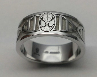 Spiderman Ring- Spider-Man No Way Home-Marvel Ring-Avengers Jewelry-Cosplay Jewelry-Sterling Silver Ring-SilverBand Ring-Sam Raimi Spiderman