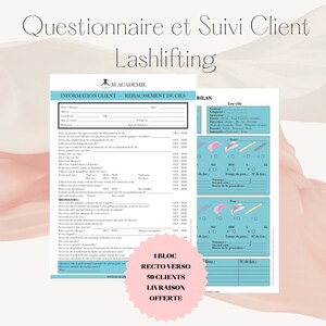 Bloc Suivi Client Lashlifting M Académie
