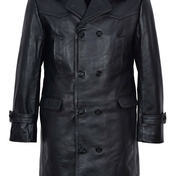 Leather Coat - Etsy