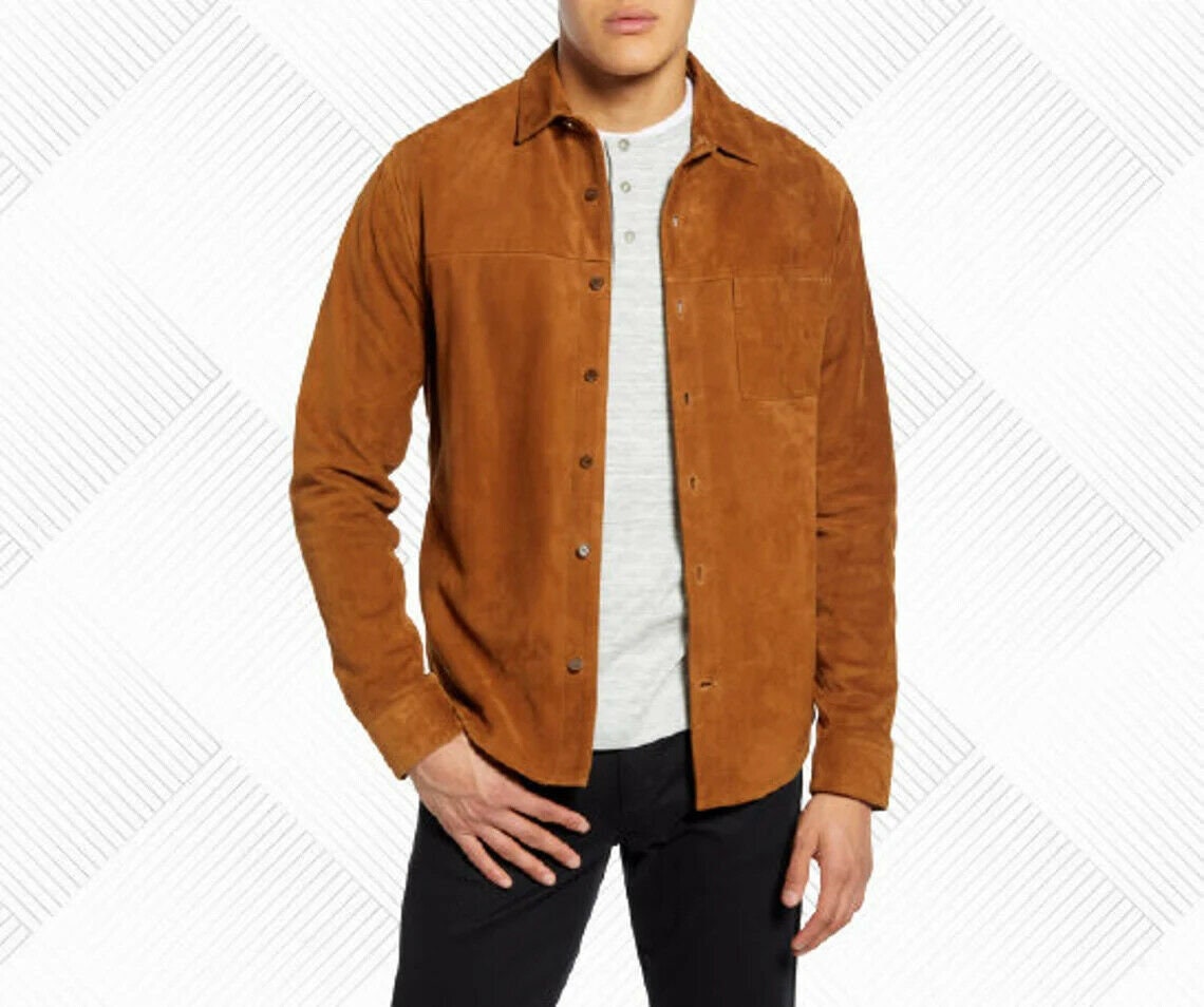 Mens suede shirts uk Clearance
