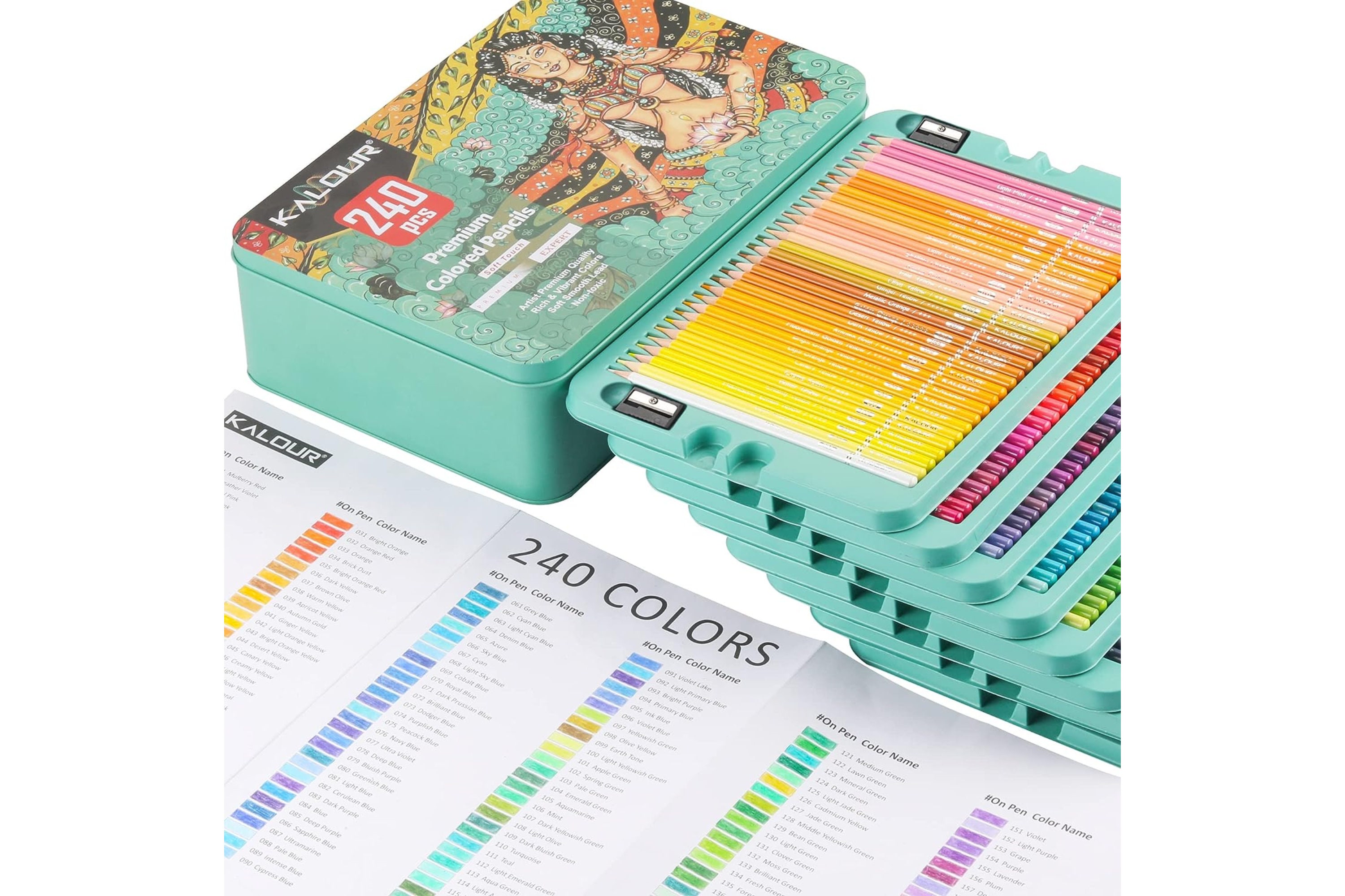 KALOUR 240 Colors Luxury Color Pencil Set Students Professional