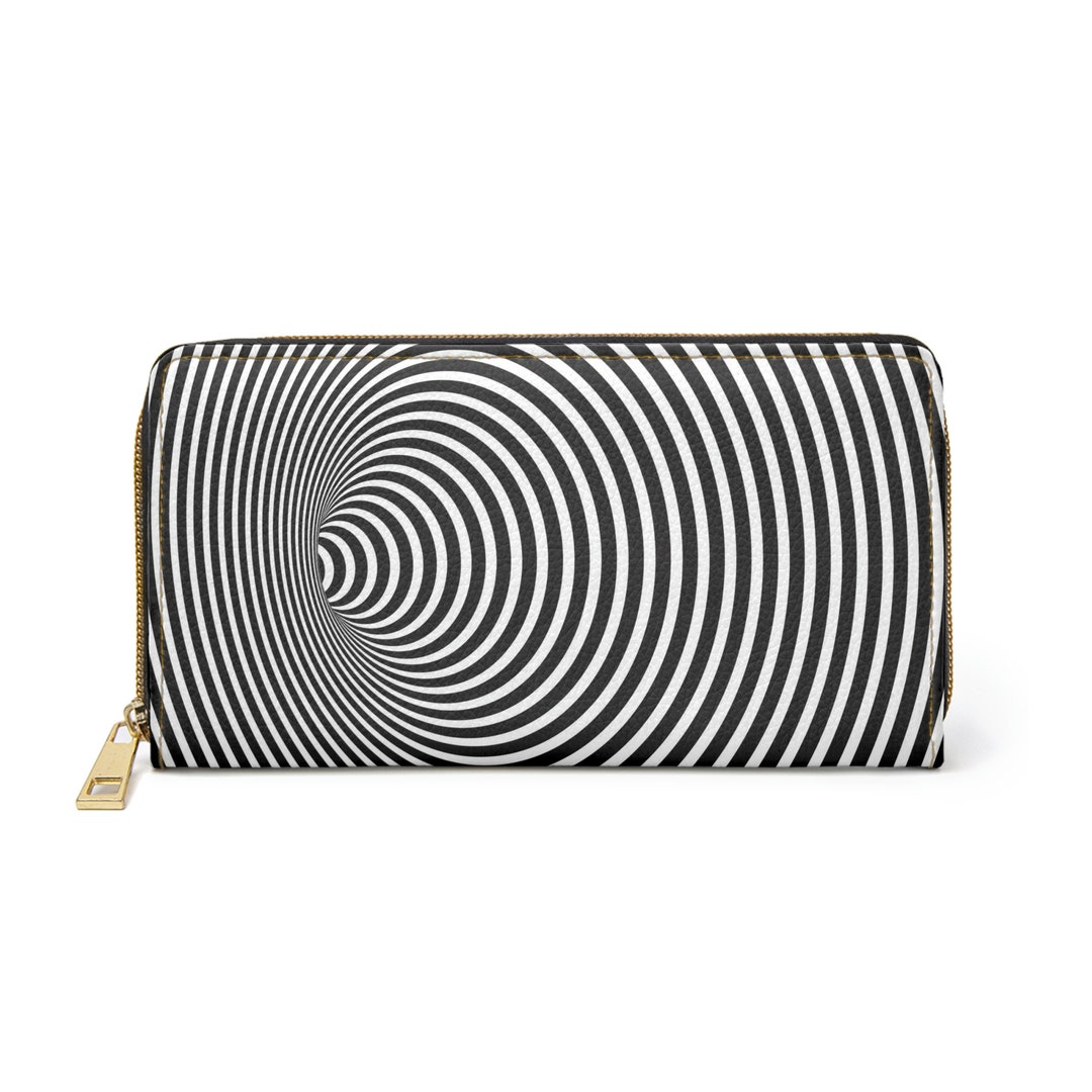 Optical Illusion Wallet Black and White Lines Gift for Her - Etsy