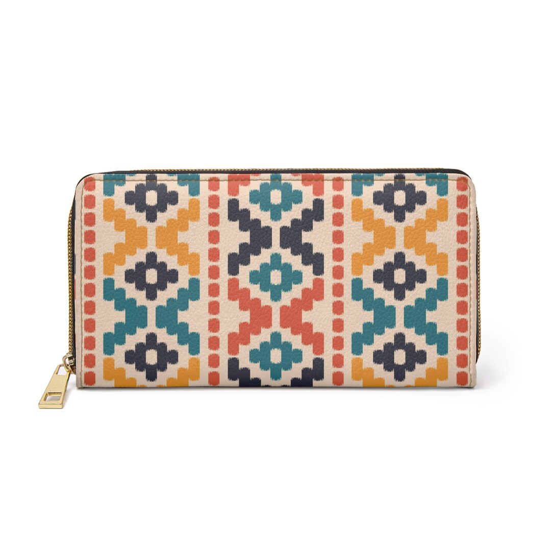 Hippy Boho Beautiful Ikat Ethnic Pattern Wallet Tribal Folk Etsy