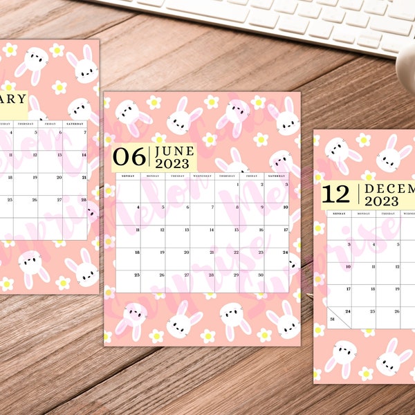 2024 Rabbit Calendar Etsy