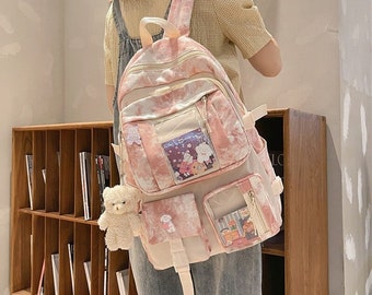 Kawaii Backpack, School Bag, Large Capacity Backpack, Daily Backpack, Student Backpack, Everyday Backpack, Travel Rucksack