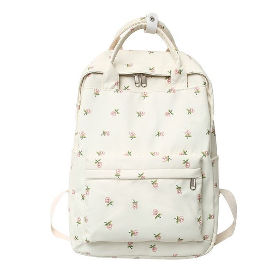 Cute Floral Backpack, Kawaii Waterproof Backpack, Korean Backpack, College  Backpack, Trendy Laptop Bag 