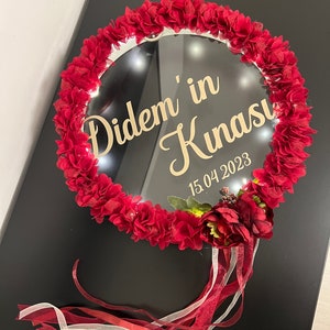 Gelin Tefi /Personalized Bridal Tambourines with Plexiglass and Lighting