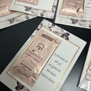 Gastgeschenke /Türk Kahve / Mehmet Efendi /Verlobung /Söz Hediyelikleri  Türkischer Kaffee  /Mokka Karten