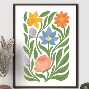 Custom Birth Flower Family Bouquet Tattoo | Modern Botanical Digital Download | Minimalist Boho Artwork | Gift for Mom, Friend, Housewarming