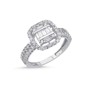 Handmade Turkish Sterling Silver Zircon Ring