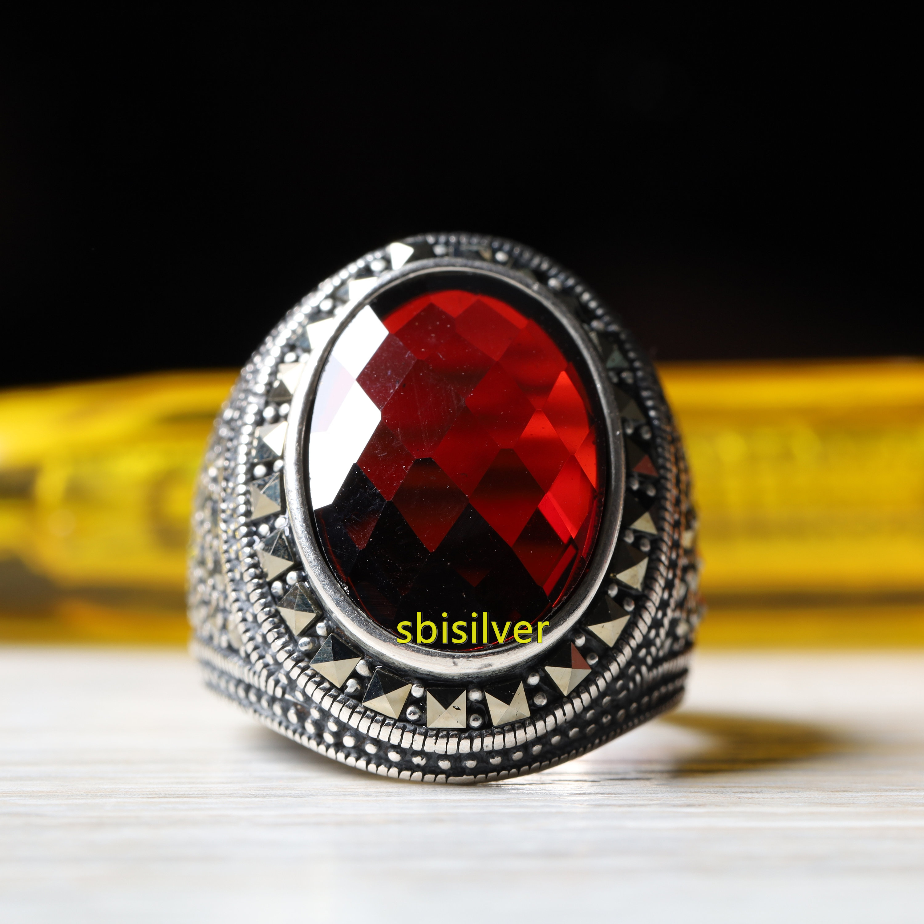 Turkish Handmade 925 Sterling Silver Jewelry Marcasite and